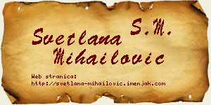 Svetlana Mihailović vizit kartica